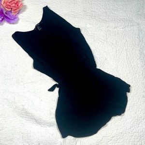 Forever 21 Women's Black Cross Over Tank Top Shorts Romper; Sz S